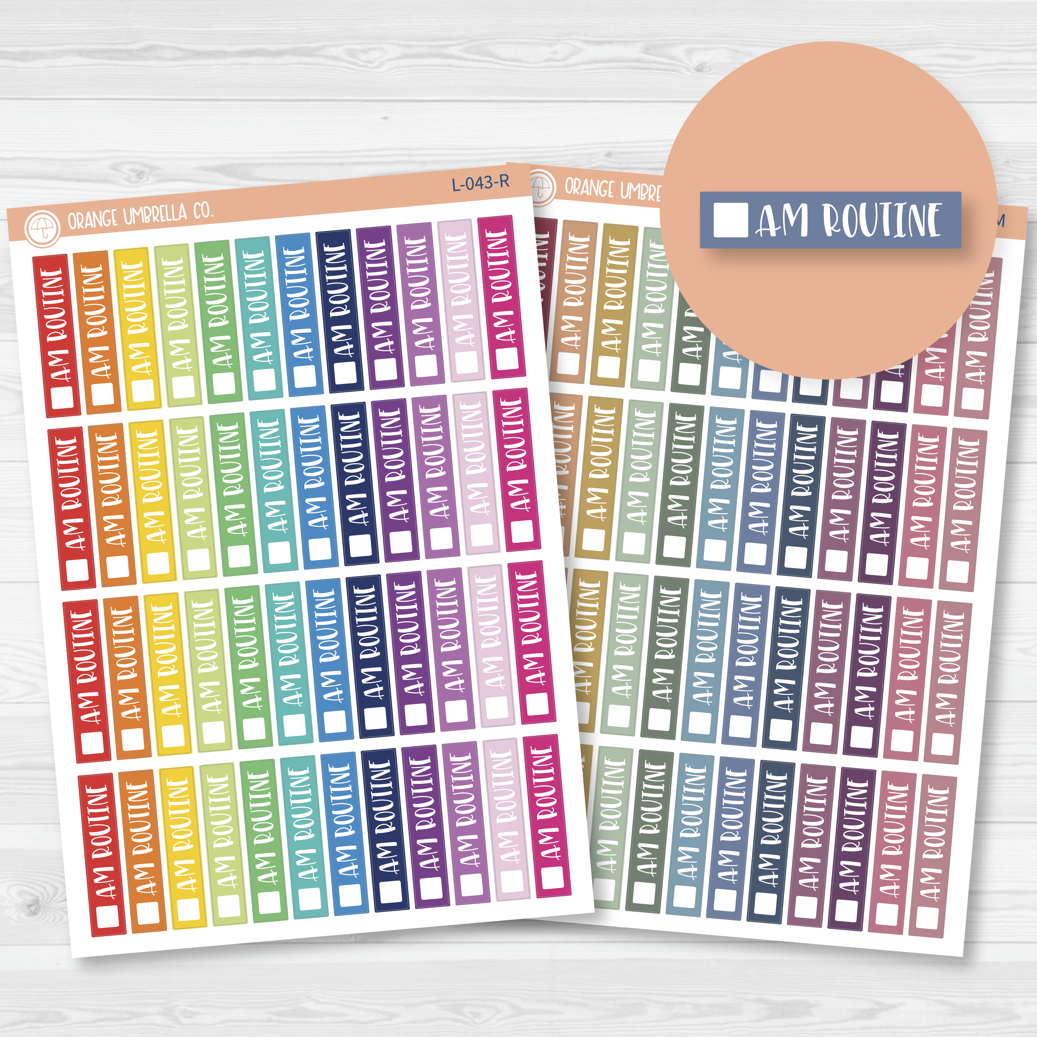 AM Routine Script Planner Stickers | F1 | L-043