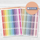 PM Routine Checkbox Label Planner Stickers | F1 | L-052