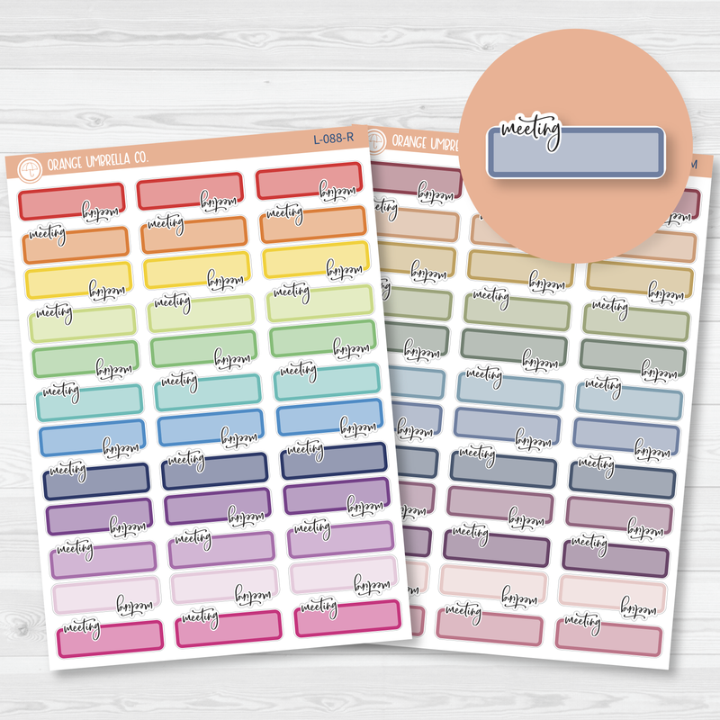 Meeting Appointment Planner Stickers  | L-088