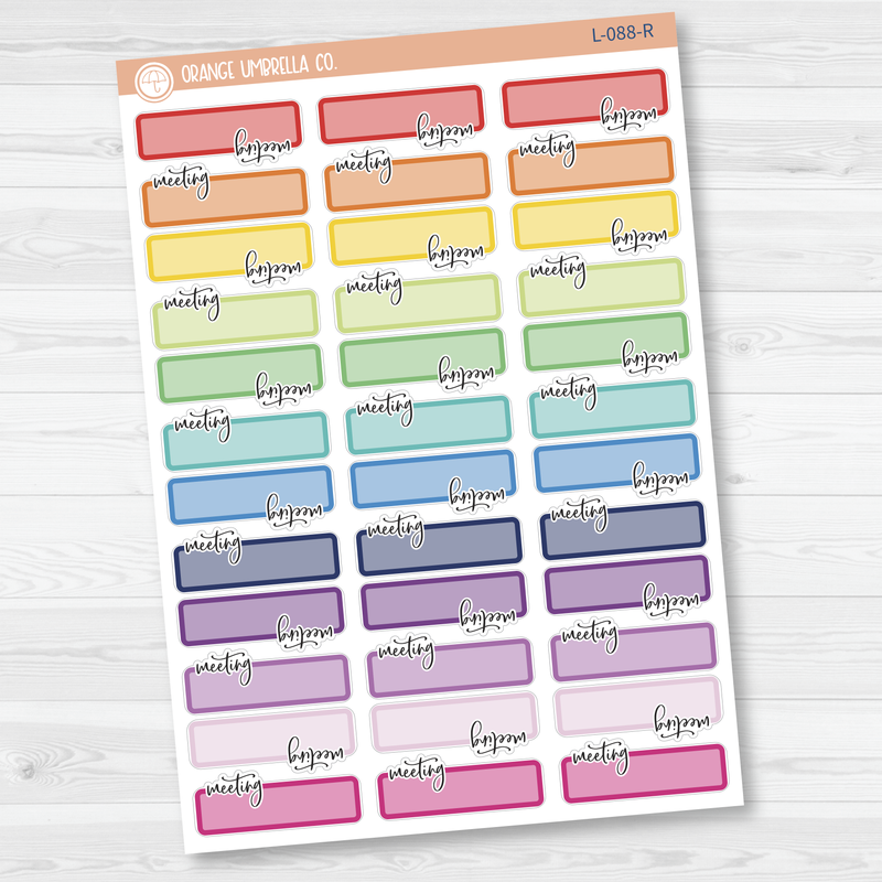 Meeting Appointment Planner Stickers  | L-088