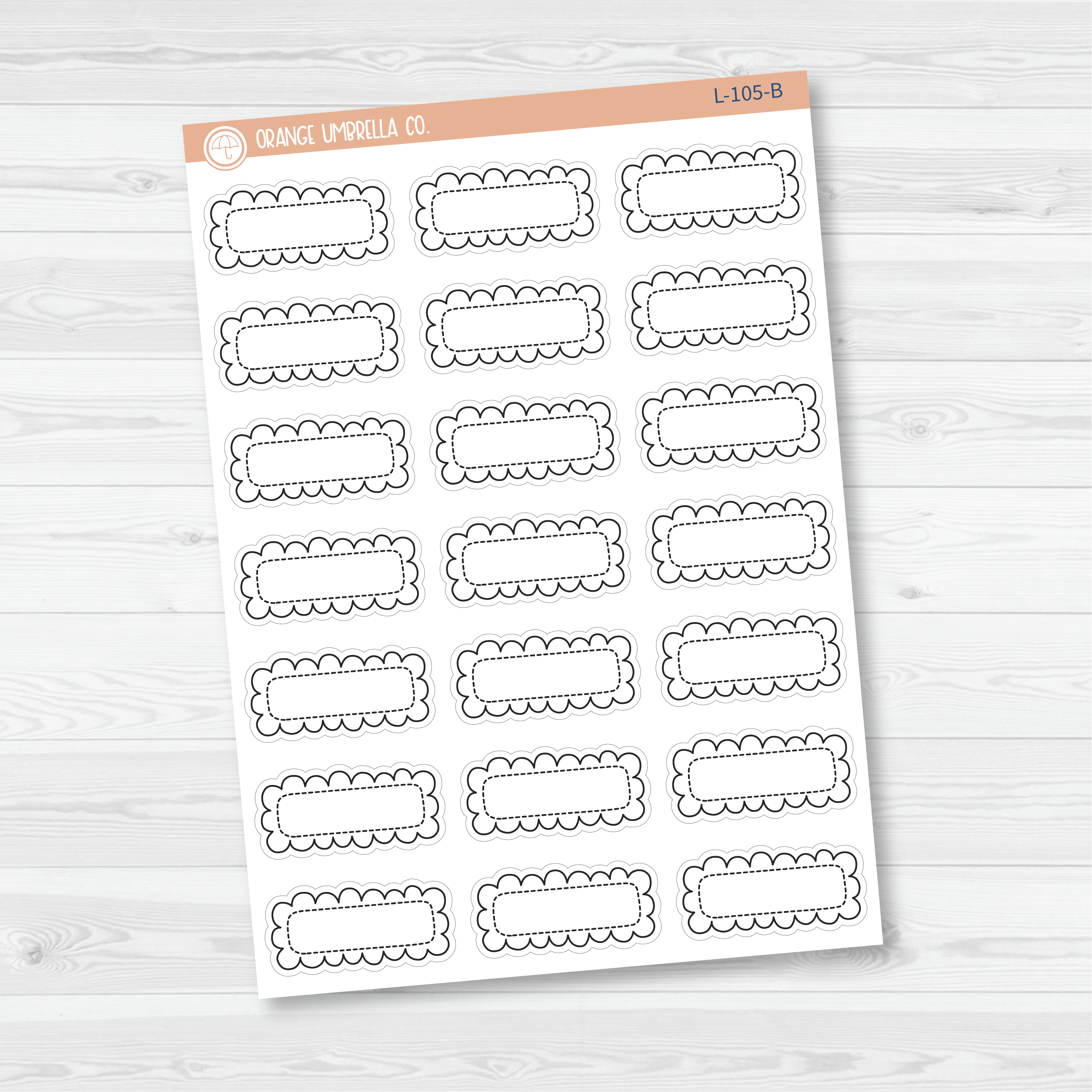 Scalloped Appointment Planner Stickers - 1/4 Box | L-105