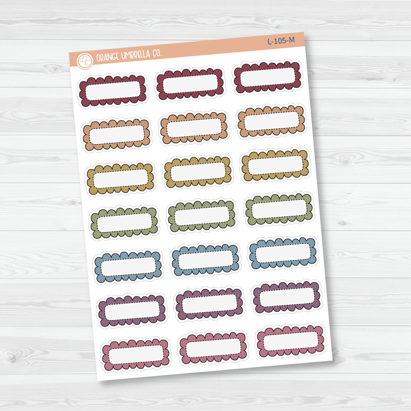 Scalloped Appointment Planner Stickers - 1/4 Box | L-105