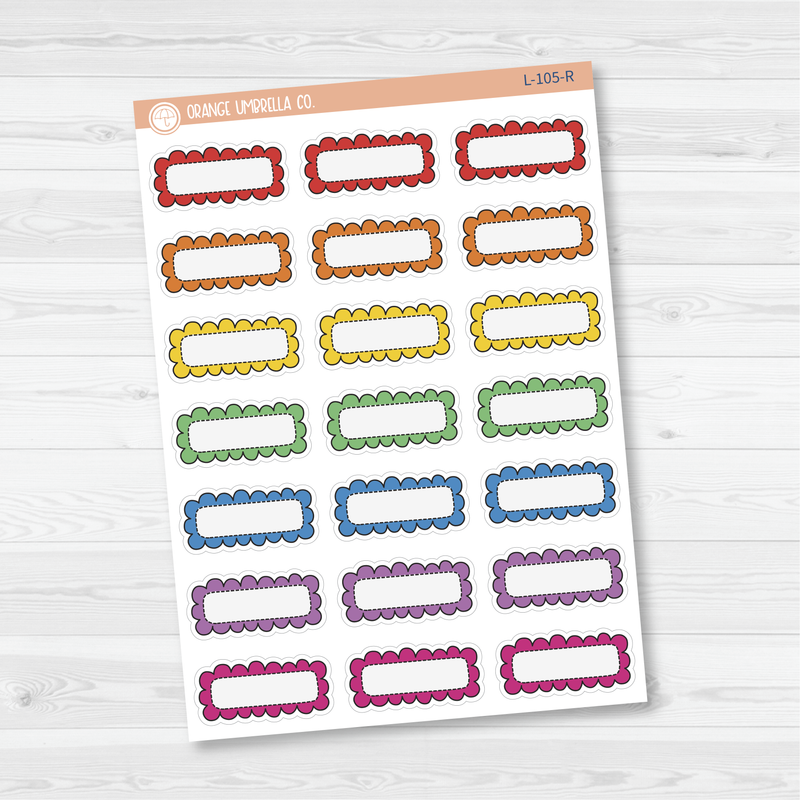 Scalloped Appointment Planner Stickers - 1/4 Box | L-105