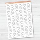 Macro / Calories Tracker Half Box Appointment Script Planner Stickers | FC12 | L-180