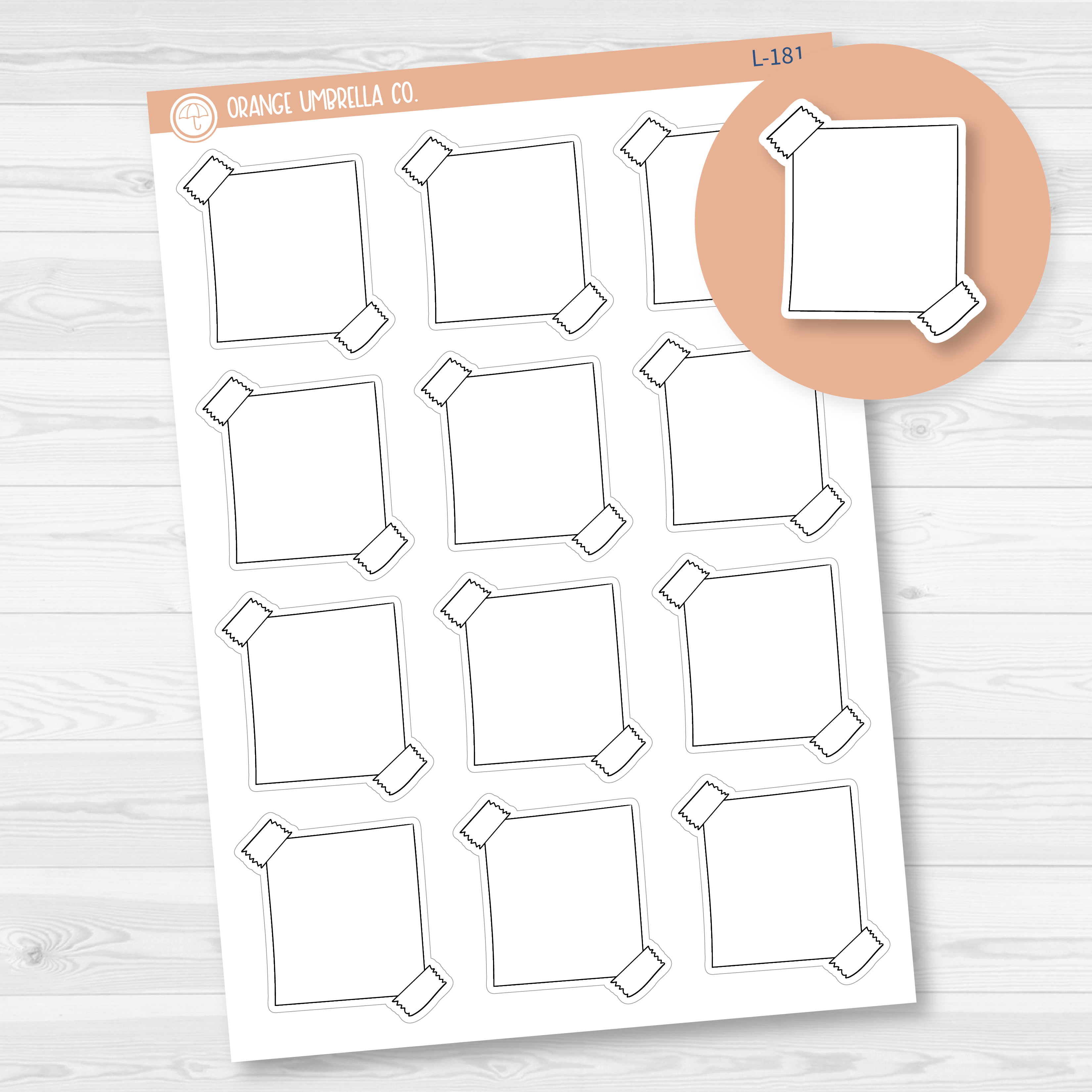 Doodle Taped Sticky Note Appointment Planner Stickers | L-181