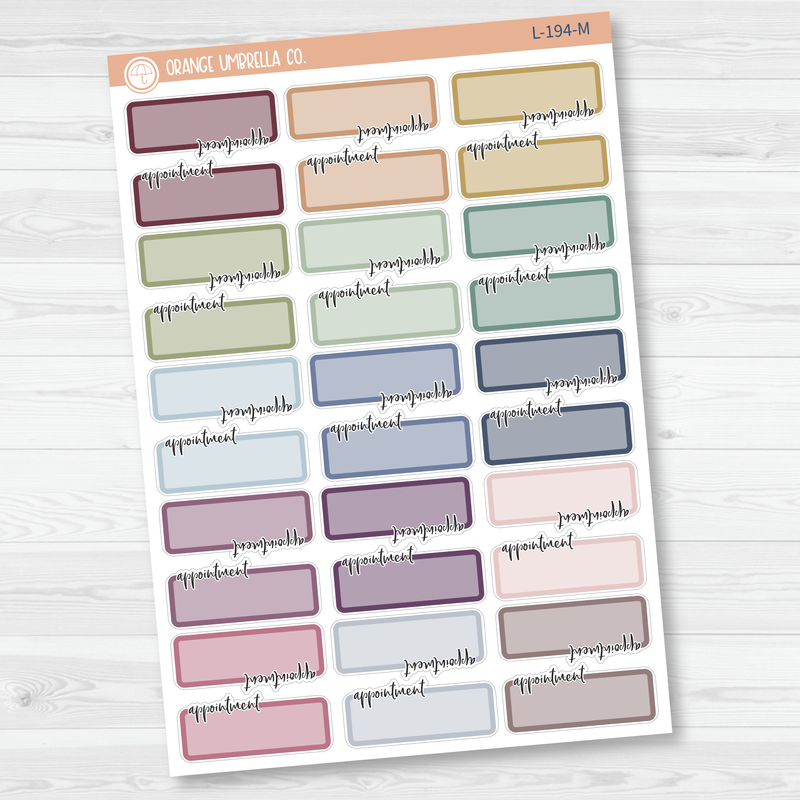 Appointment Planner Stickers  | L-194