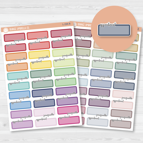 Appointment Planner Stickers  | L-194