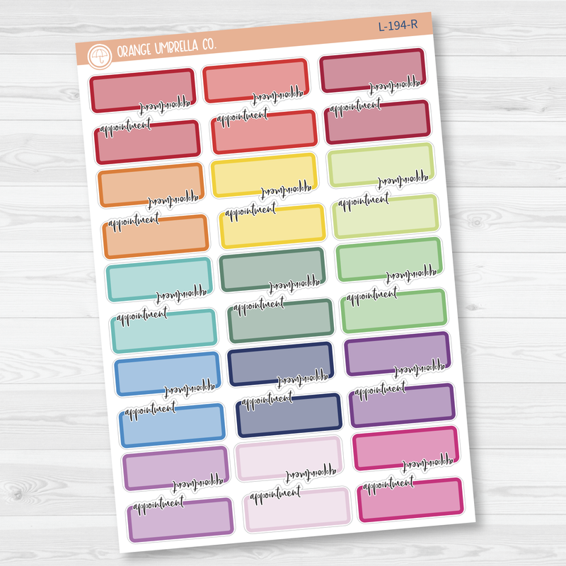 Appointment Planner Stickers  | L-194