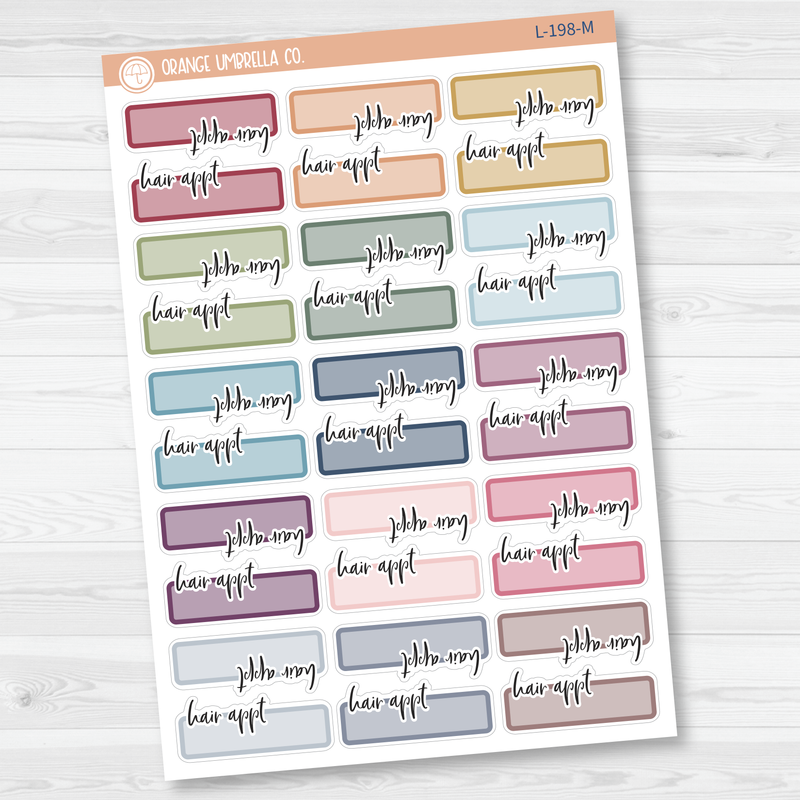 Hair Appointment Planner Stickers  | L-198