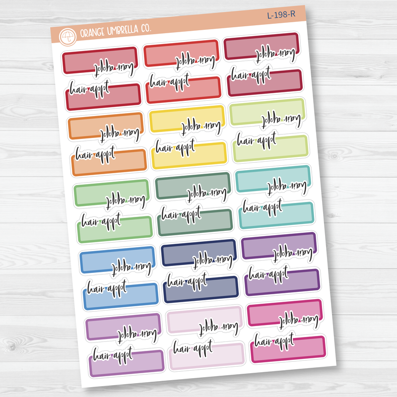 Hair Appointment Planner Stickers  | L-198