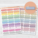 Work Schedule Quarter Box Planner Stickers   | L-202