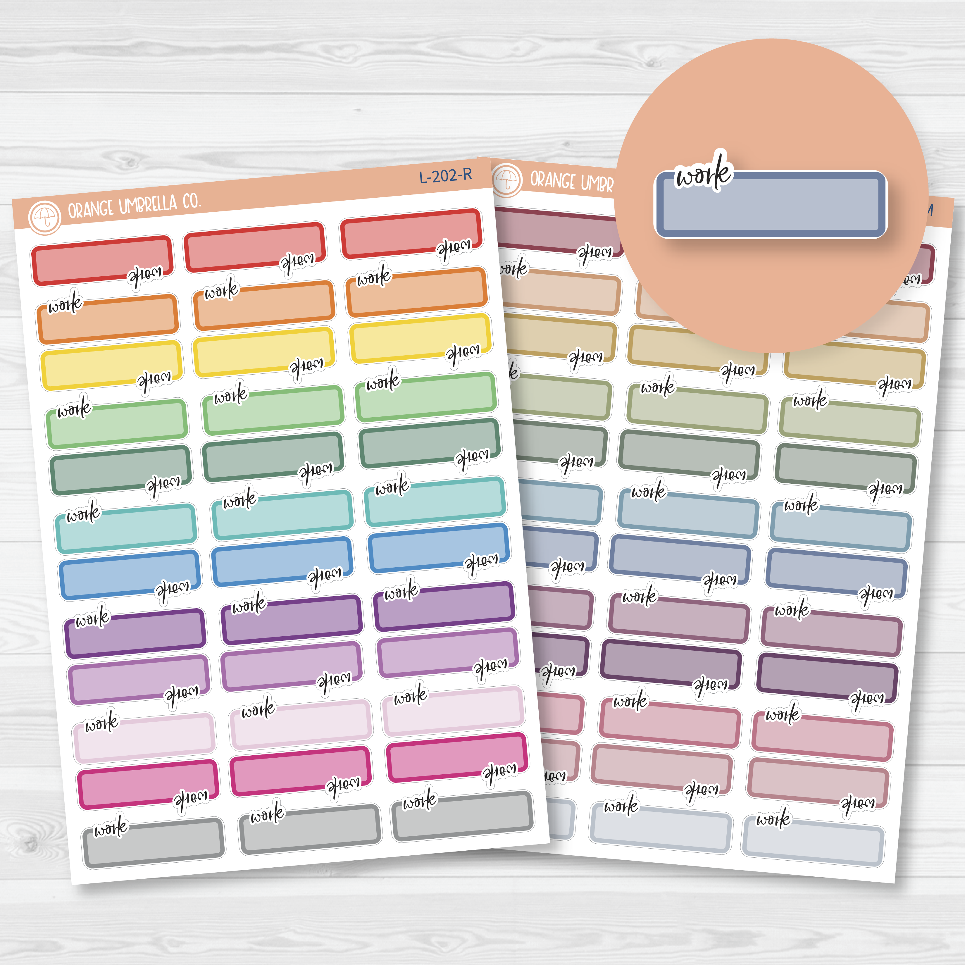 Work Schedule Quarter Box Planner Stickers  | L-202
