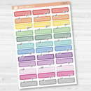 Work Schedule Quarter Box Planner Stickers  | L-202