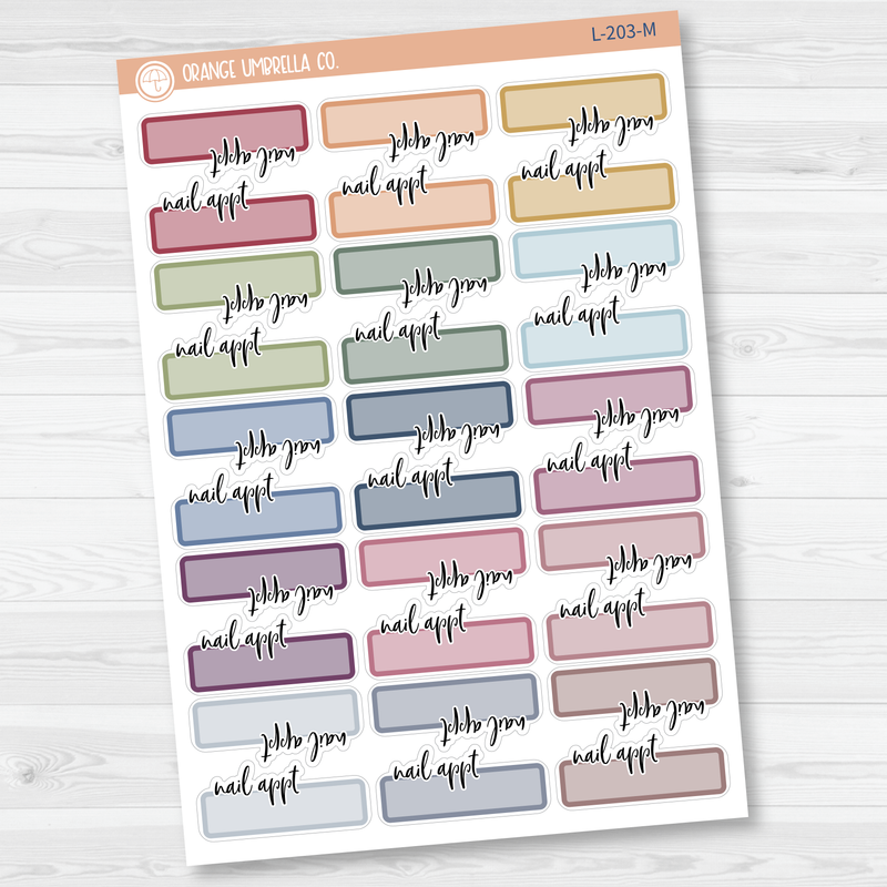 Nail Appointment Planner Stickers, "Nail Appt"  | L-203