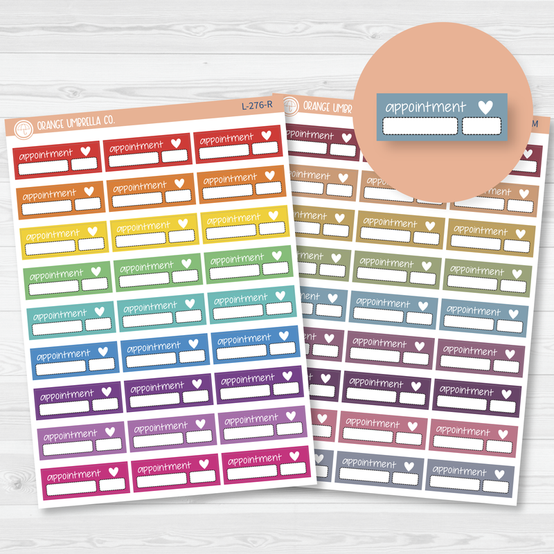 Appointment Jen Plans Script Planner Stickers - 1/4 Box | FJP | L-276