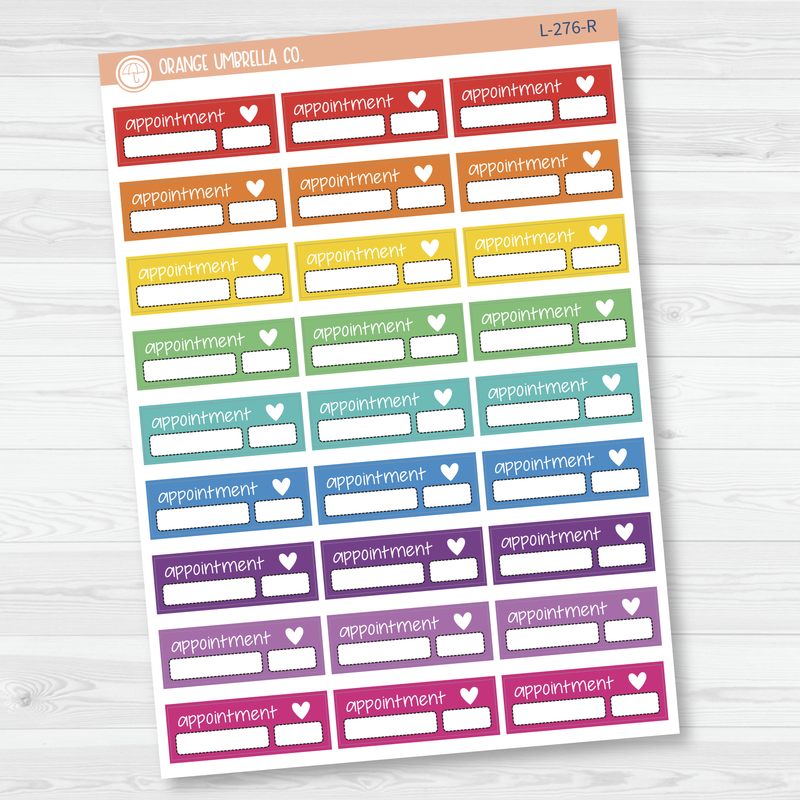 Appointment Jen Plans Script Planner Stickers - 1/4 Box | FJP | L-276