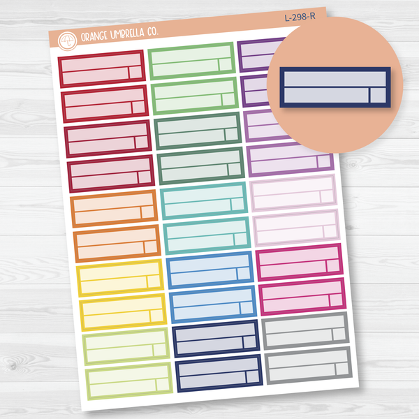 Bill Tracking Appointment Planner Stickers | L-298-R Rainbow