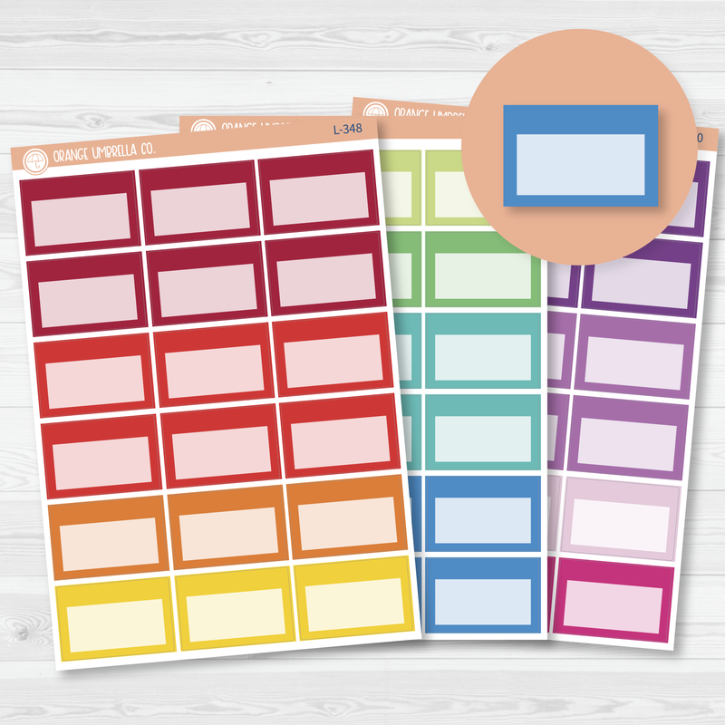 Appointment Half Box Planner Stickers | Brights | L-348 - L-350