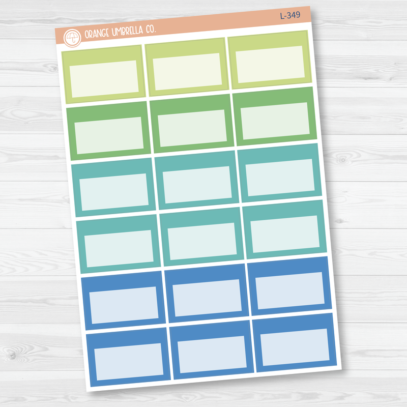 Appointment Half Box Planner Stickers | Brights | L-348 - L-350