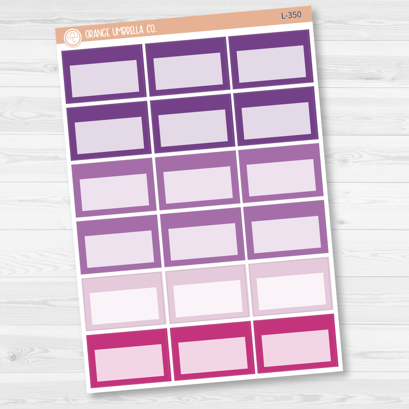 Appointment Half Box Planner Stickers | Brights | L-348 - L-350