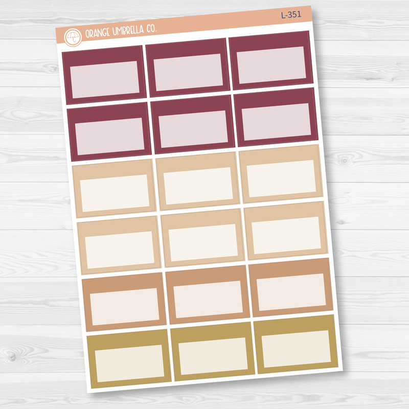 Appointment Half Box Planner Stickers | Muted | L-351 - L-354