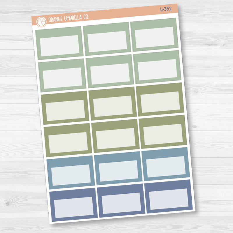 Appointment Half Box Planner Stickers | Muted | L-351 - L-354