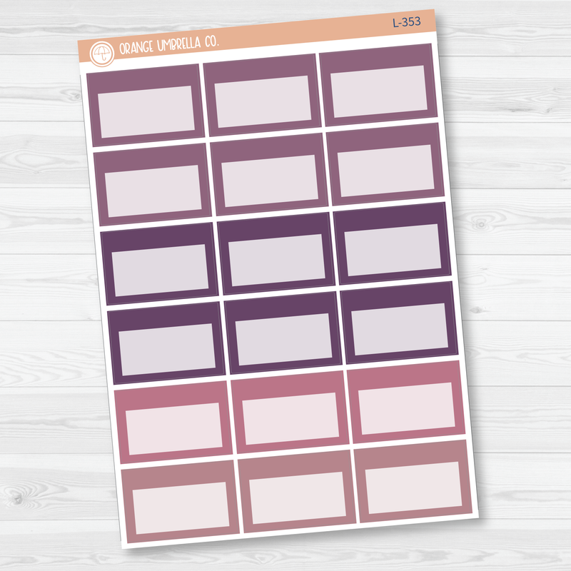 Appointment Half Box Planner Stickers | Muted | L-351 - L-354