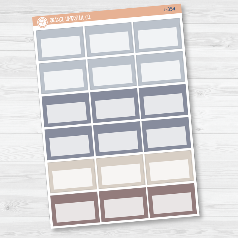 Appointment Half Box Planner Stickers | Muted | L-351 - L-354