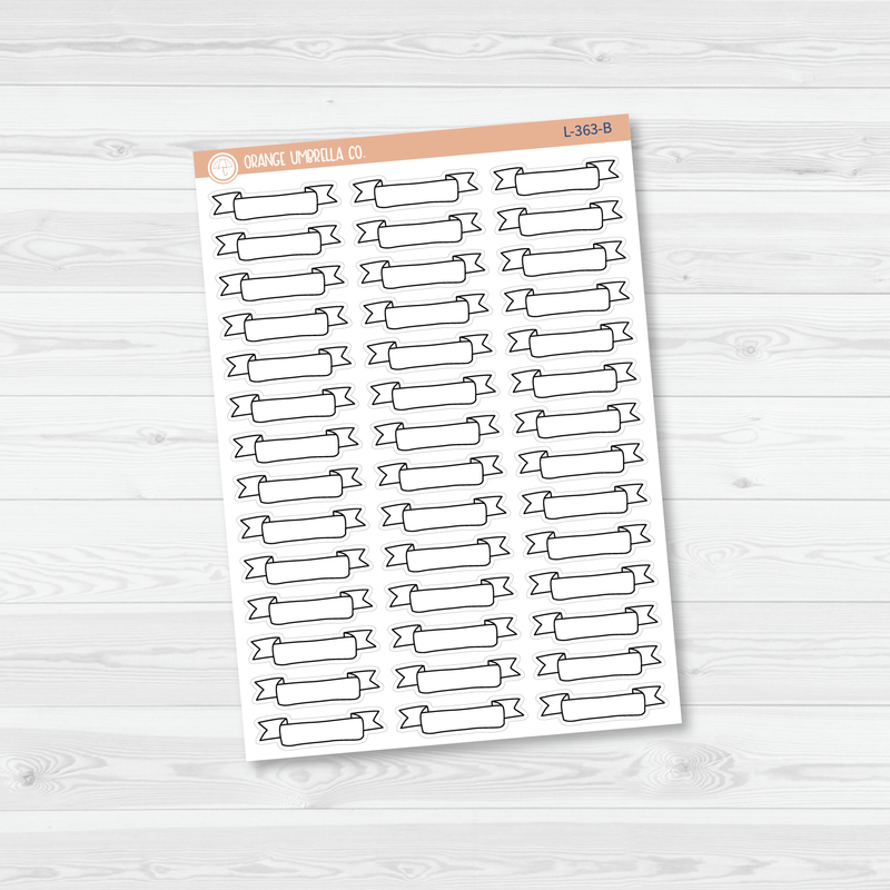 Double End Banner Flag Appointment Planner Stickers | L-363