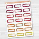 Scalloped Quarter Box Planner Stickers | Brights | L-364-L-366