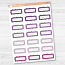 Scalloped Quarter Box Planner Stickers | Brights | L-364-L-366