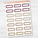 Scalloped Quarter Box Planner Stickers | Muted | L-367-L-370