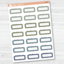 Scalloped Quarter Box Planner Stickers | Muted | L-367-L-370