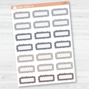 Scalloped Quarter Box Planner Stickers | Muted | L-367-L-370