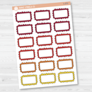 Scalloped Half Box Planner Stickers | Brights | L-371-L-373