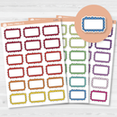 Scalloped Half Box Planner Stickers | Brights | L-371-L-373