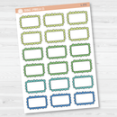 Scalloped Half Box Planner Stickers | Brights | L-371-L-373