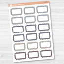 Scalloped Half Box Planner Stickers | Neutrals | L-377-L-378