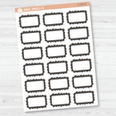 Scalloped Half Box Planner Stickers | L-379