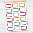Scalloped Half Box Planner Stickers | L-379