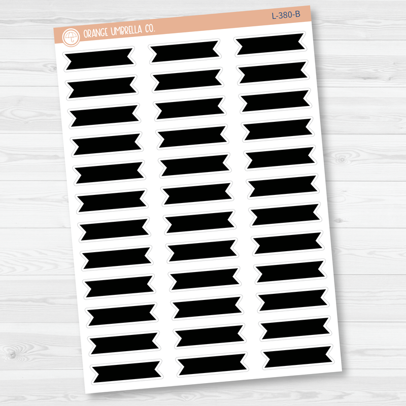 Mini Double Flag Ribbon Appointment Planner Stickers | L-380