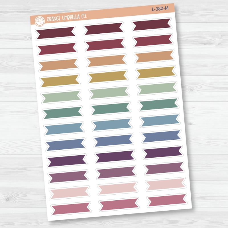 Mini Double Flag Ribbon Appointment Planner Stickers | L-380