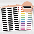 Mini Double Flag Ribbon Appointment Planner Stickers | L-380