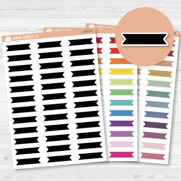 Mini Double Flag Ribbon Appointment Planner Stickers | L-380