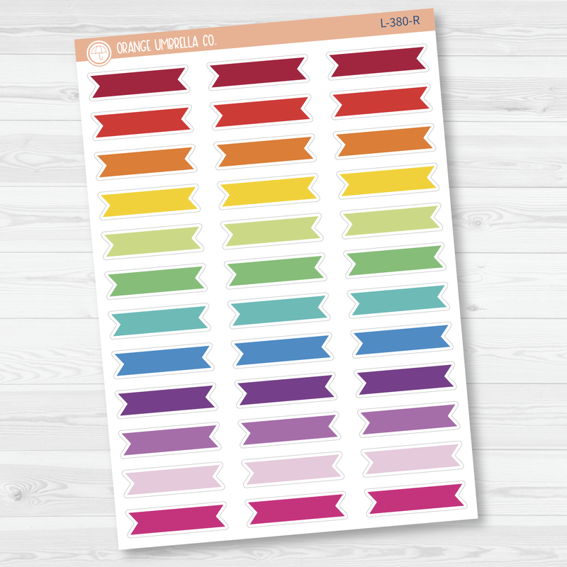 Mini Double Flag Ribbon Appointment Planner Stickers | L-380