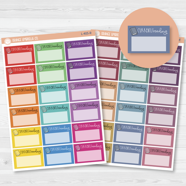 Currently Reading 1/2 Box Planner Stickers | L-405