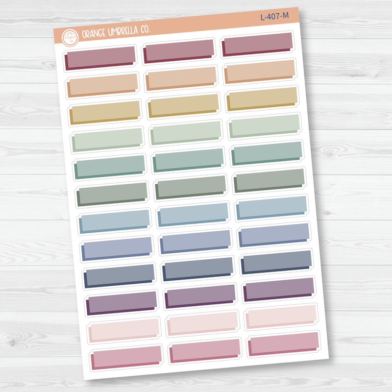 Offset Two-Color Appointment Box Planner Stickers | L-407