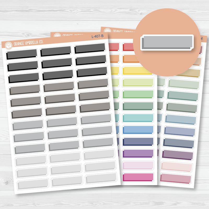 Offset Two-Color Appointment Box Planner Stickers | L-407