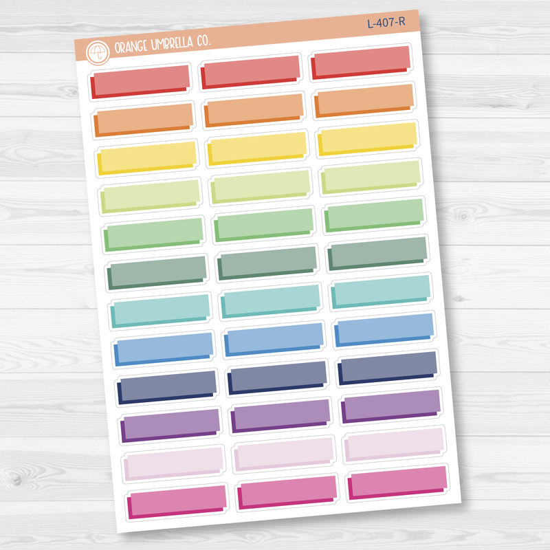 Offset Two-Color Appointment Box Planner Stickers | L-407