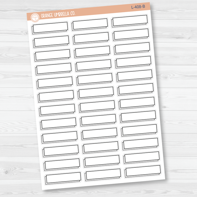 Offset Color and Outline Appointment Box Planner Stickers | L-408